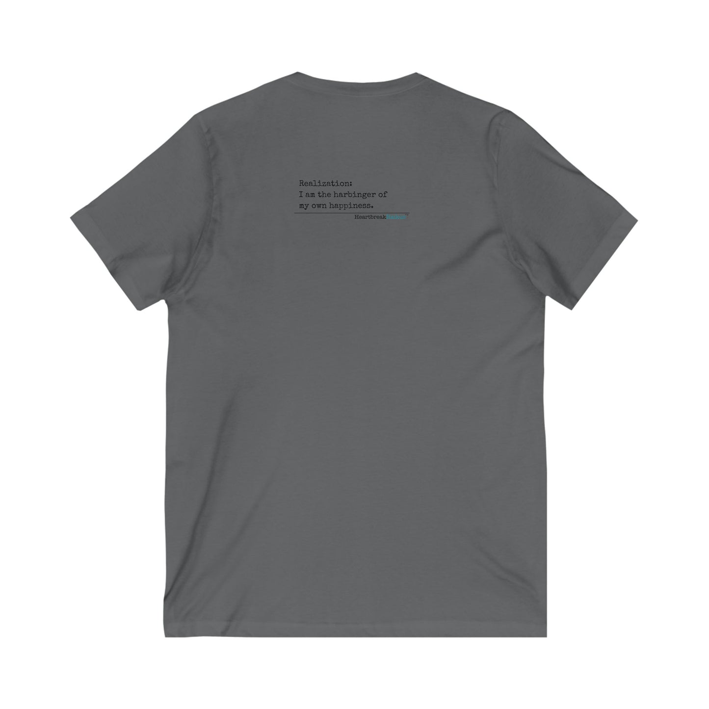 Harbinger of Happiness Haiku - Jersey Short Sleeve V-Neck Tee