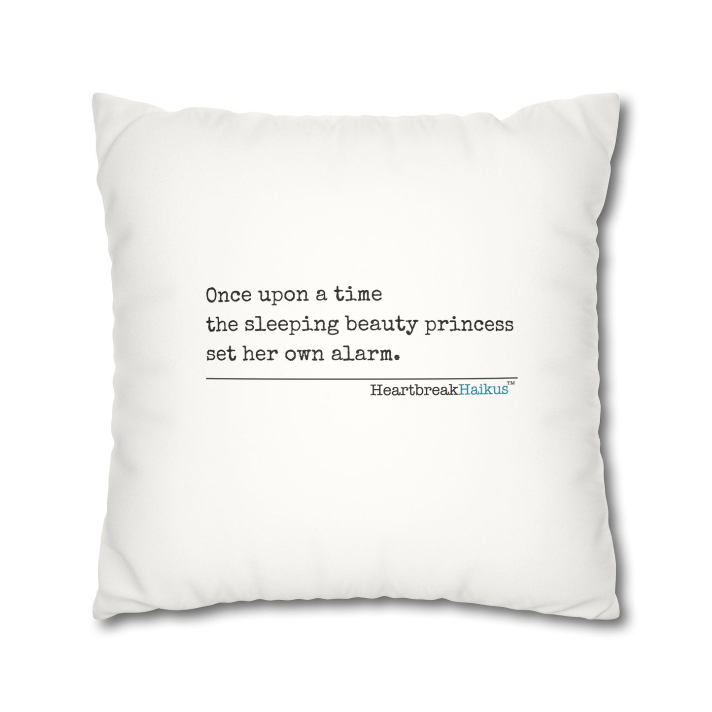 "Sleeping Beauty's Alarm" Faux Suede Square Pillowcase