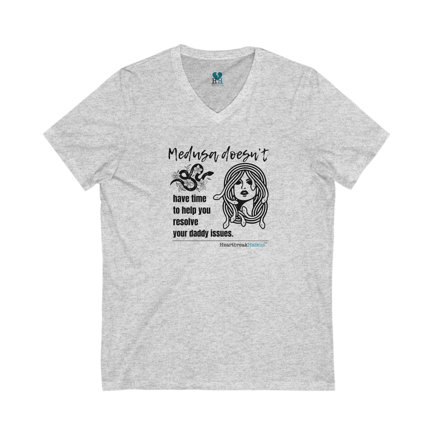 Medusa and Your Daddy Haiku - Jersey Short Sleeve V-Neck Tee