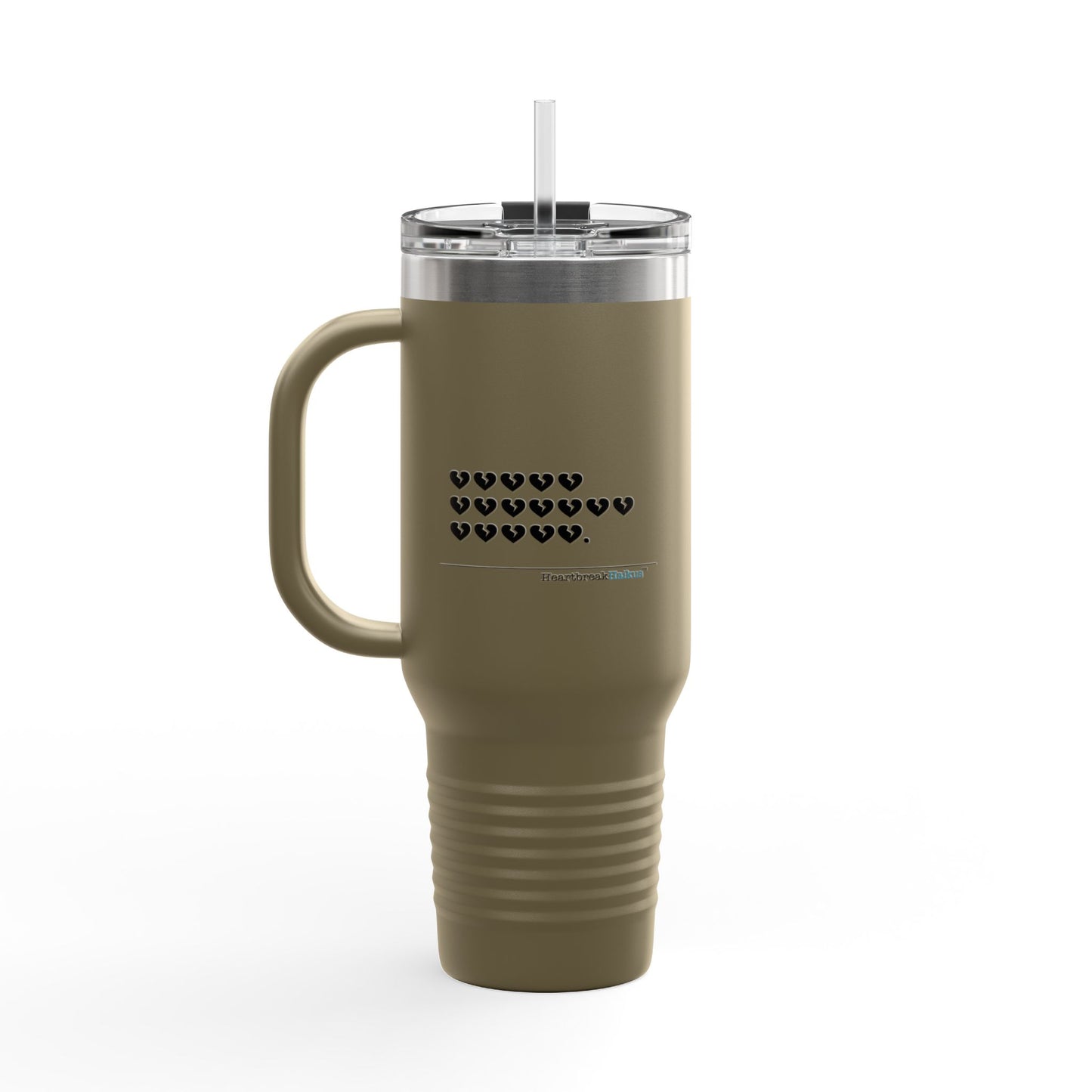 Hieroglyph Heartbreak Haiku - Insulated Travel Mug, 40oz