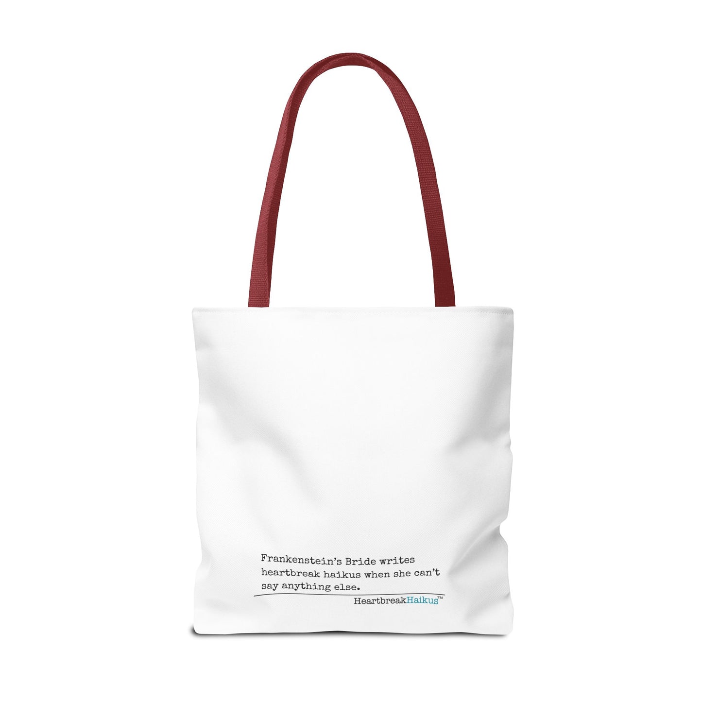 Frankenstein's Bride Writes Heartbreak Haikus - Tote Bag (Dual-sided print in Snow White)