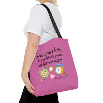 Sleeping Beauty's Alarm - Tote Bag (Dual-sided print) in Candy Pink