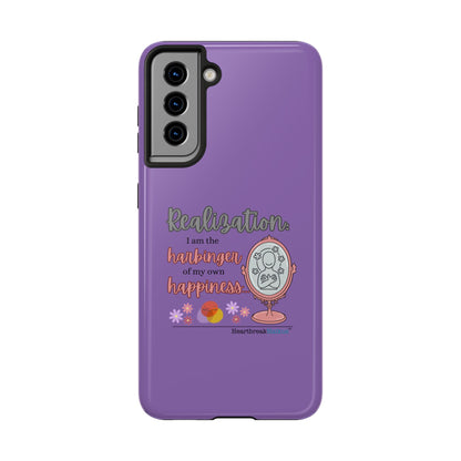 Harbinger of Happiness Tough Phone Cases (purple) available for iPhone 11-16 or Samsung Galaxy S21-S24