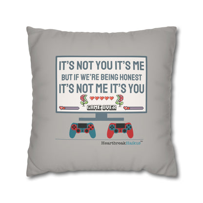 It's Not Me/You Haiku - Faux Suede Square Pillowcase