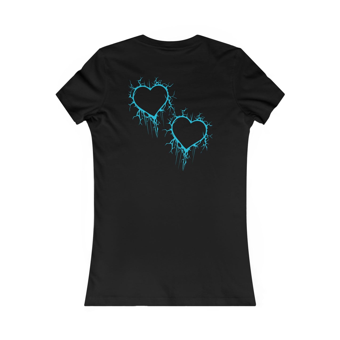 Lightning-Cracked Heart - Slim-Fit T-Shirt (in Electric Blue)