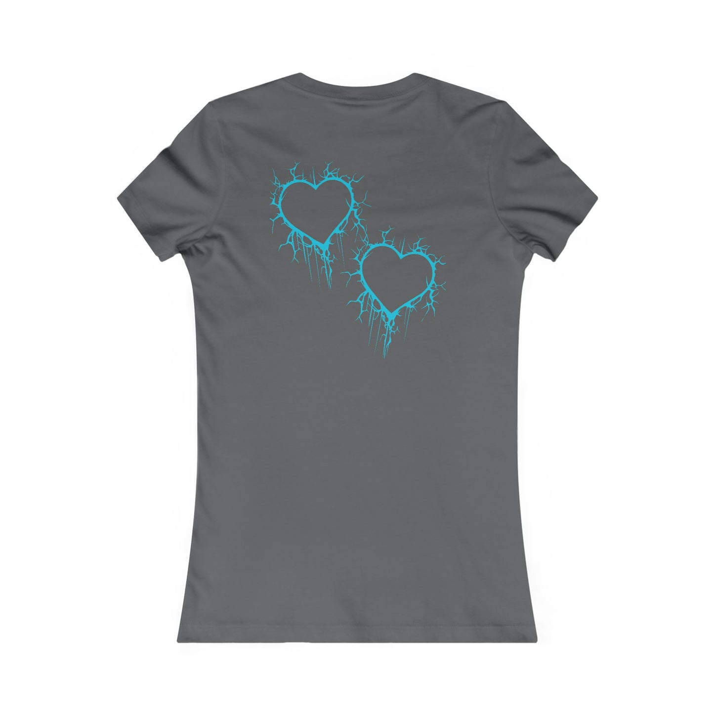 Lightning-Cracked Heart - Slim-Fit T-Shirt (in Electric Blue)
