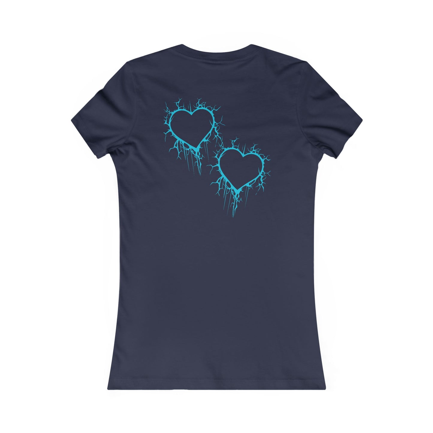 Lightning-Cracked Heart - Slim-Fit T-Shirt (in Electric Blue)