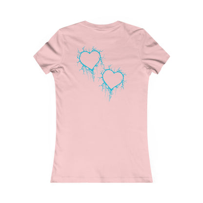 Lightning-Cracked Heart - Slim-Fit T-Shirt (in Electric Blue)