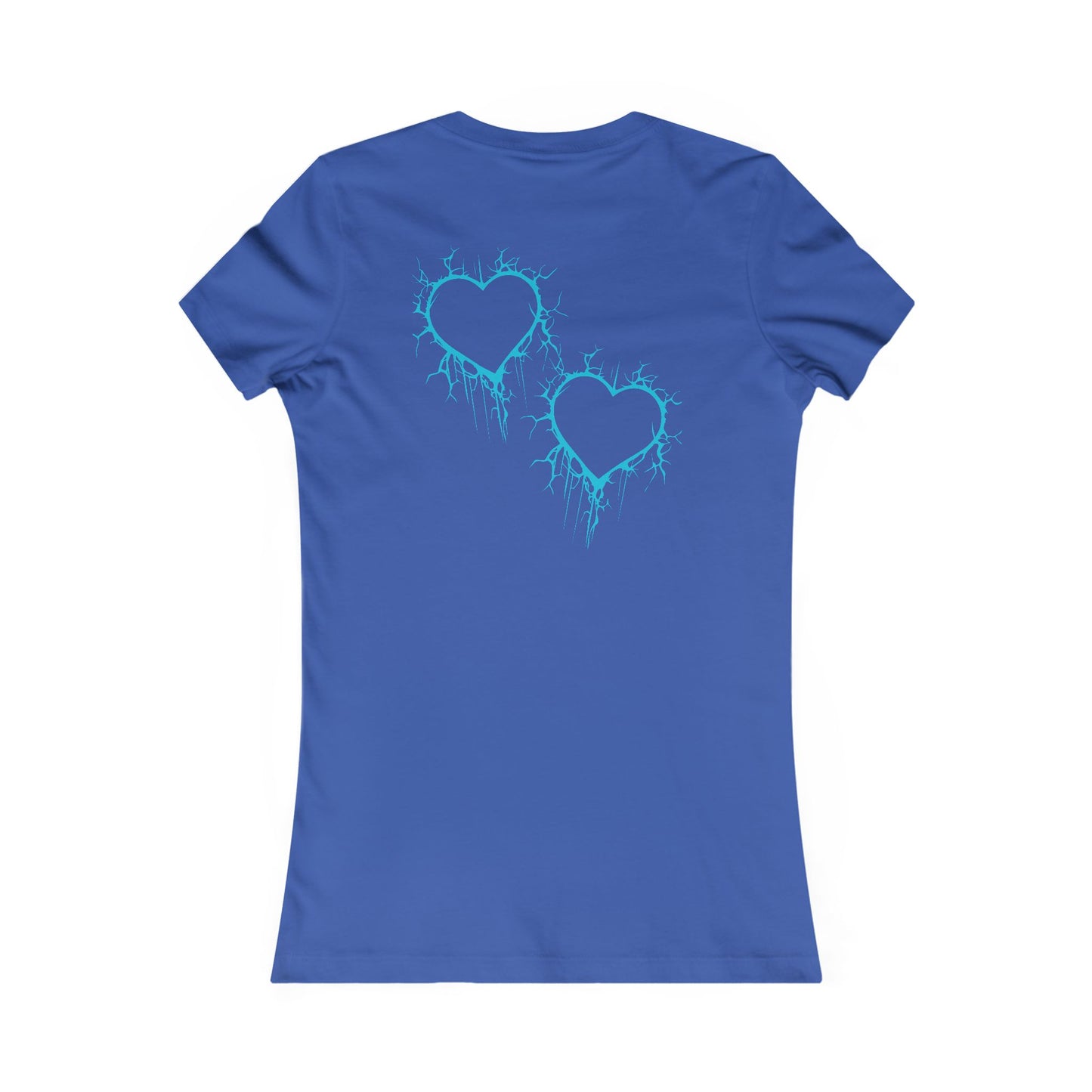 Lightning-Cracked Heart - Slim-Fit T-Shirt (in Electric Blue)