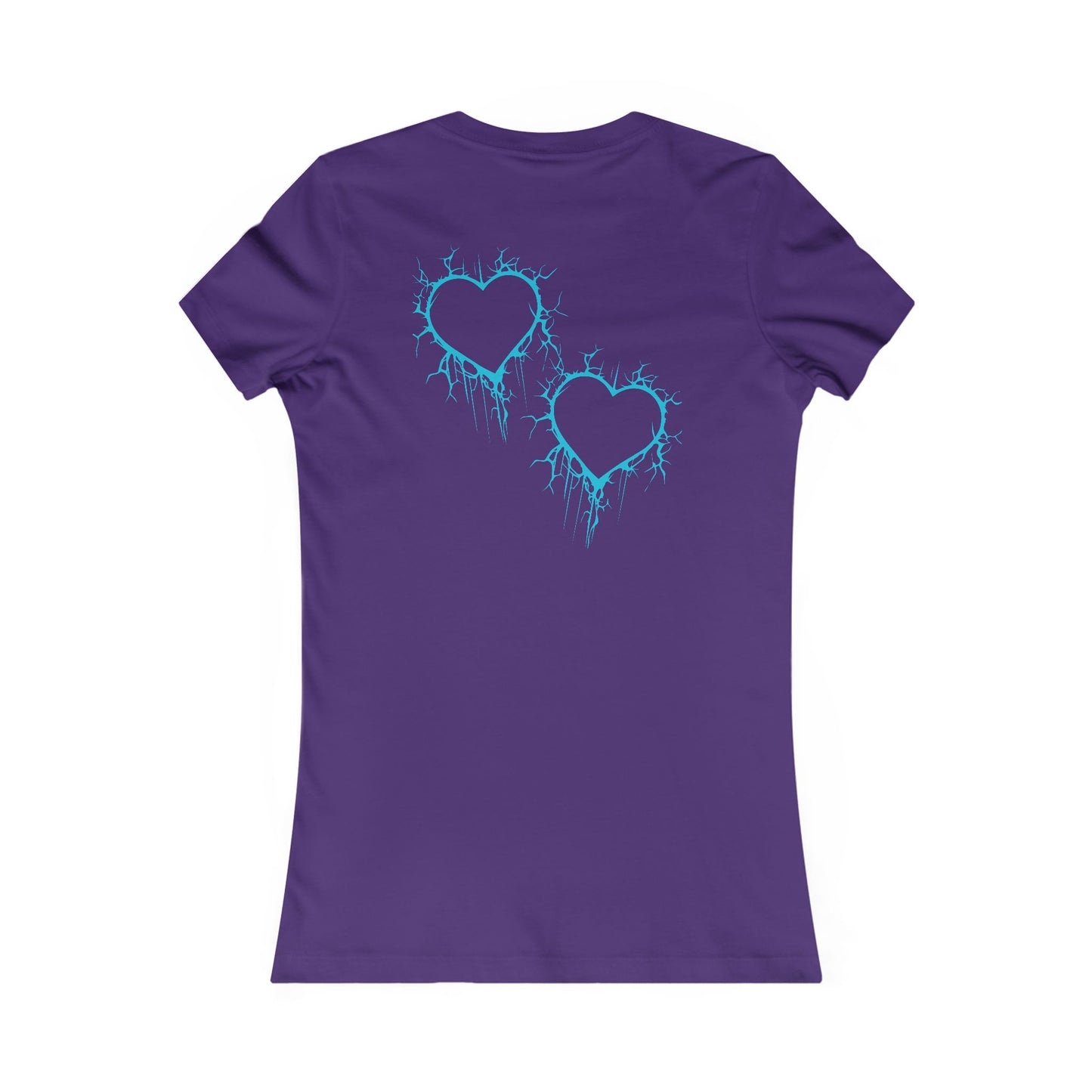 Lightning-Cracked Heart - Slim-Fit T-Shirt (in Electric Blue)