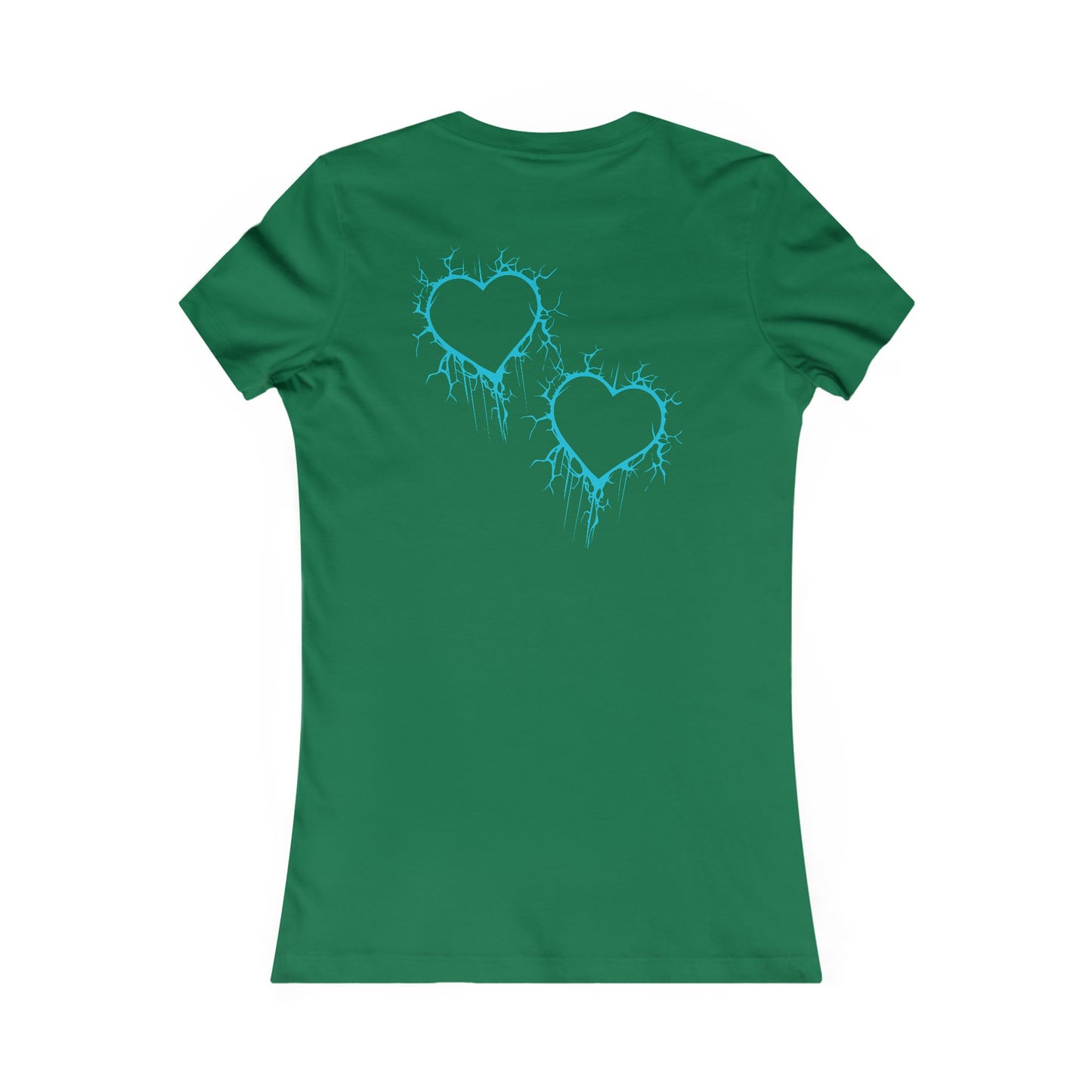 Lightning-Cracked Heart - Slim-Fit T-Shirt (in Electric Blue)