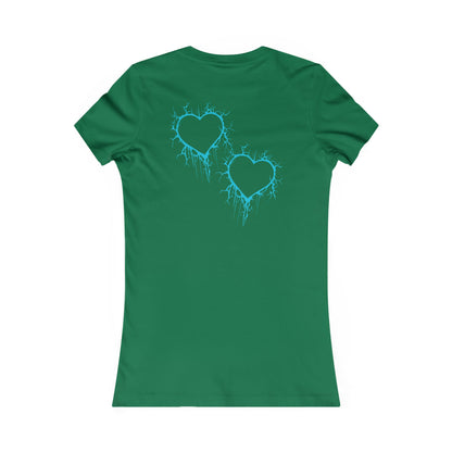 Lightning-Cracked Heart - Slim-Fit T-Shirt (in Electric Blue)