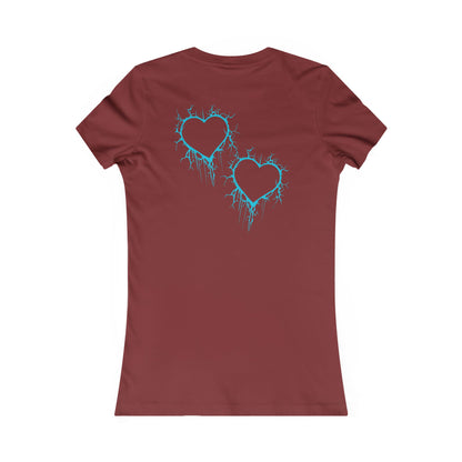 Lightning-Cracked Heart - Slim-Fit T-Shirt (in Electric Blue)