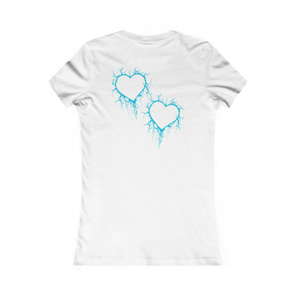 Lightning-Cracked Heart - Slim-Fit T-Shirt (in Electric Blue)