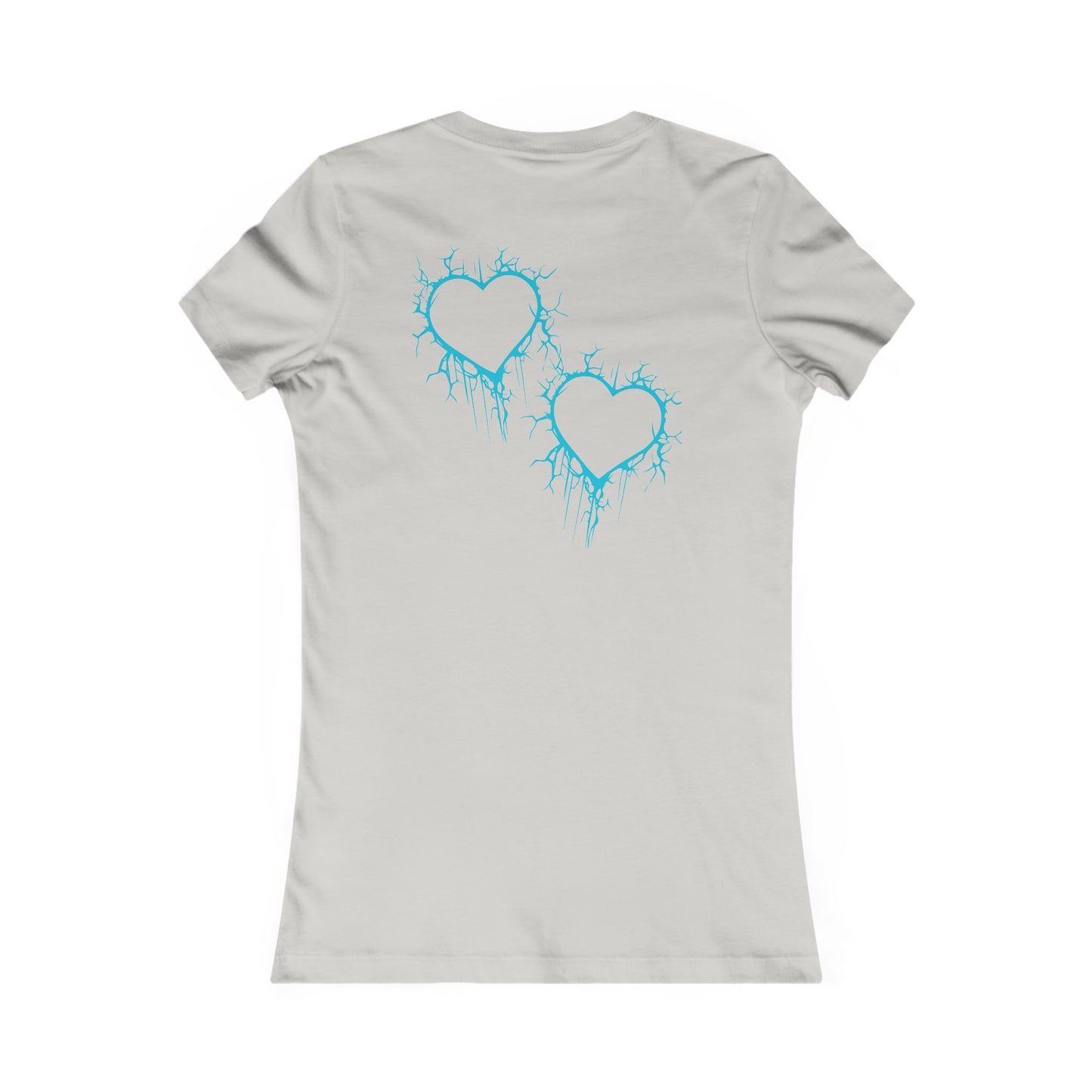 Lightning-Cracked Heart - Slim-Fit T-Shirt (in Electric Blue)