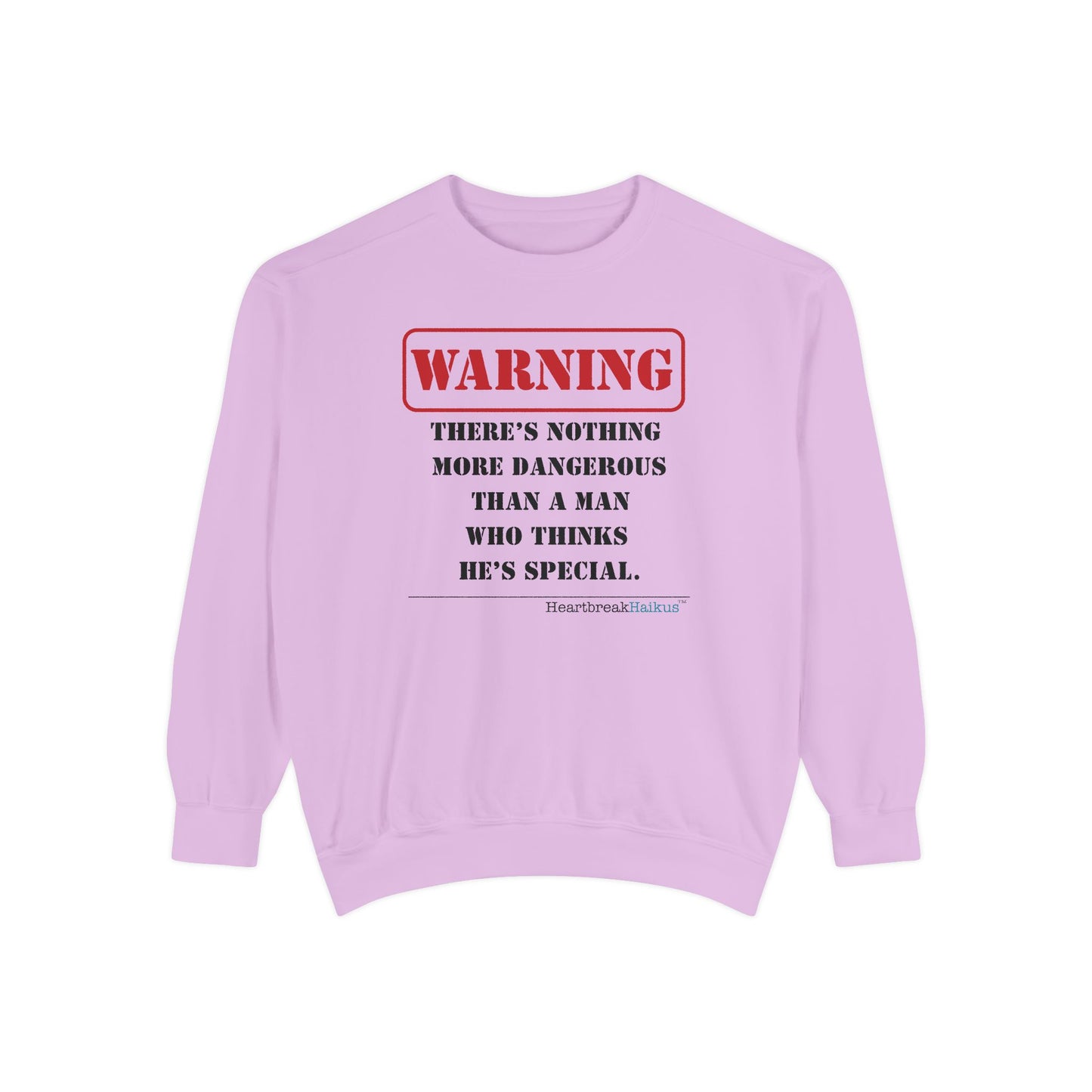 Warning: Dangerous Special Man Haiku - Unisex Garment-Dyed Sweatshirt