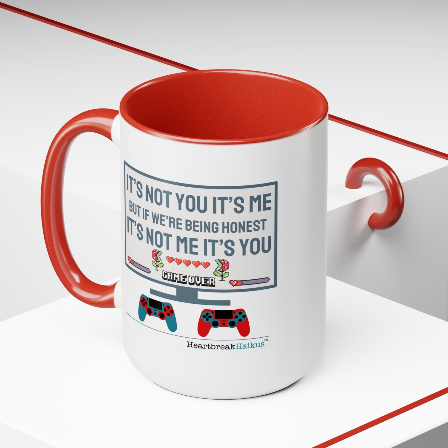 It's not you/me Two-Tone, Coffee Mug, 15oz - Dual-Sided Printing (Gamer Edition)