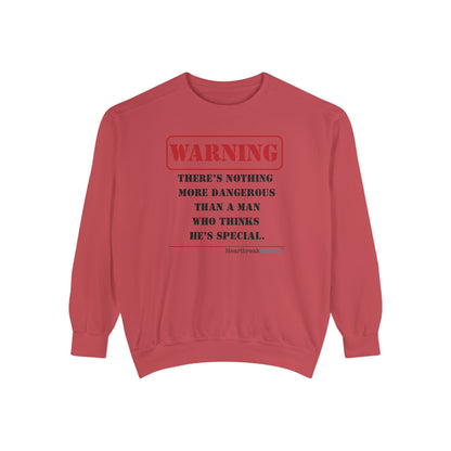 Warning: Dangerous Special Man Haiku - Unisex Garment-Dyed Sweatshirt
