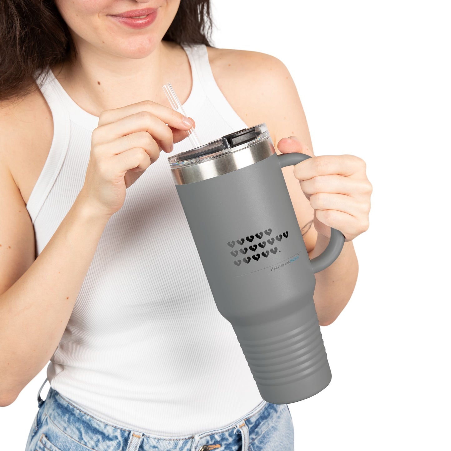 Hieroglyph Heartbreak Haiku - Insulated Travel Mug, 40oz