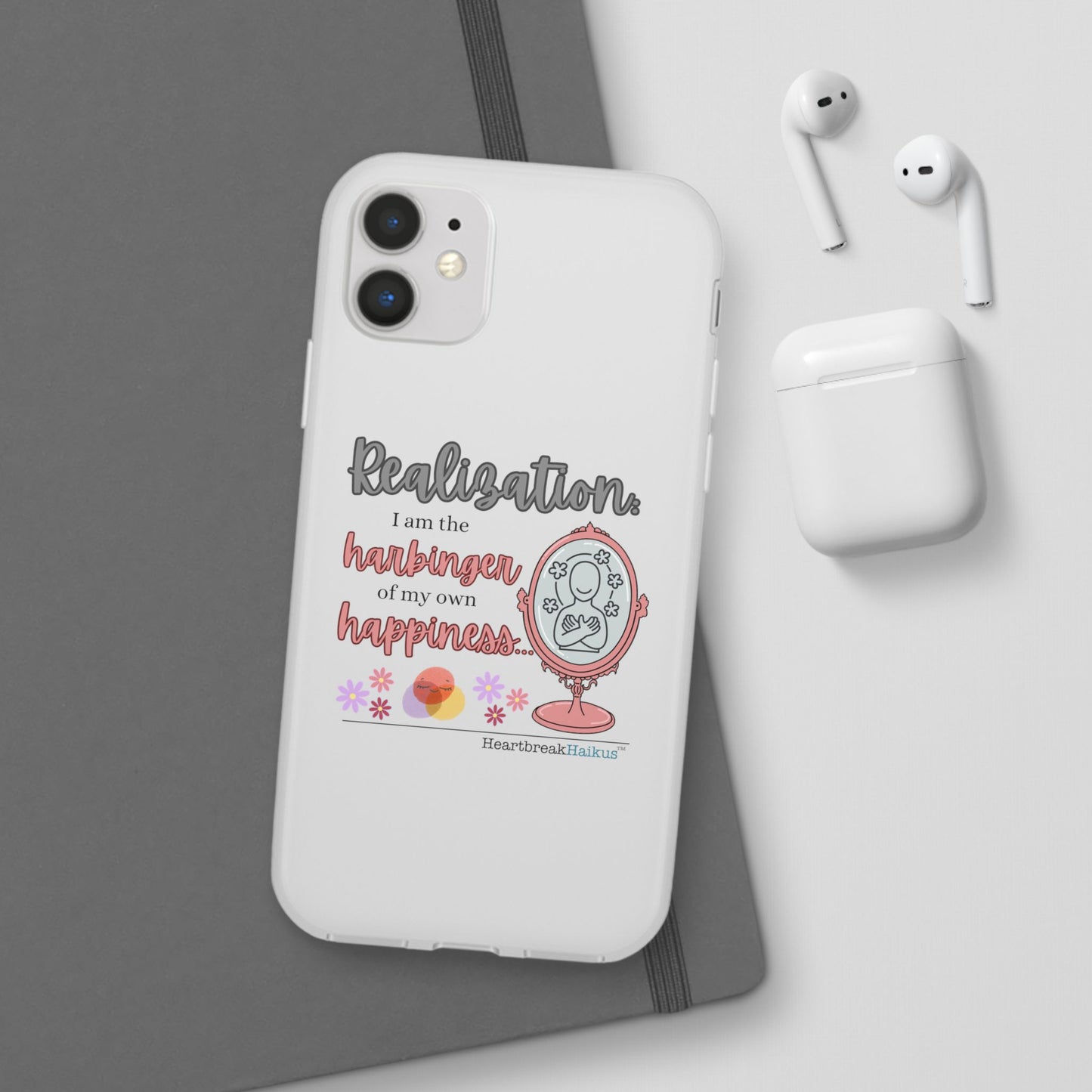 Harbinger of Happiness Haiku - Semi-Transparent Flexible iPhone Case