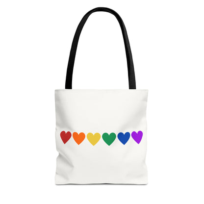 Rainbow Hearts Tote Bag (Single Row) - Only Hearts Collection