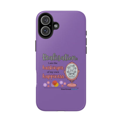 Harbinger of Happiness Tough Phone Cases (purple) available for iPhone 11-16 or Samsung Galaxy S21-S24