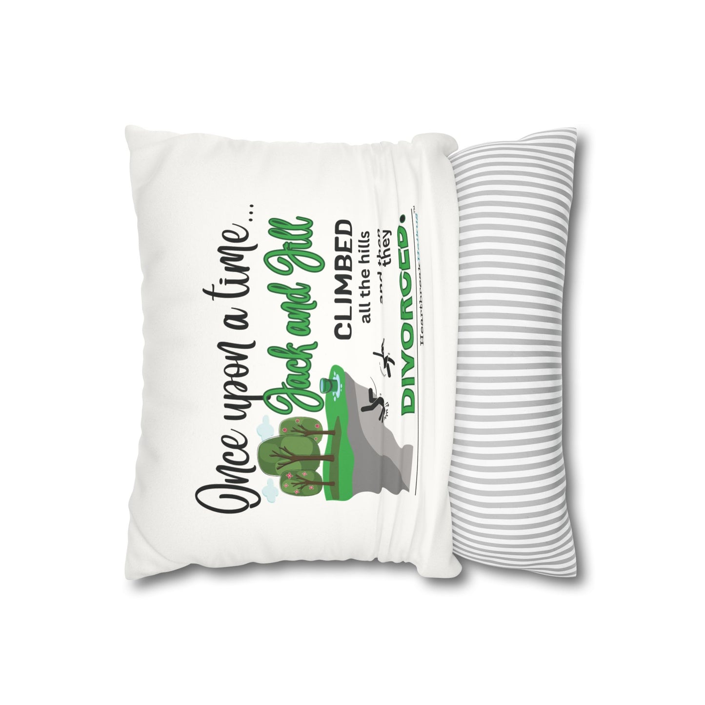 Jack and Jill Divorced Haiku - Faux Suede Square Pillowcase