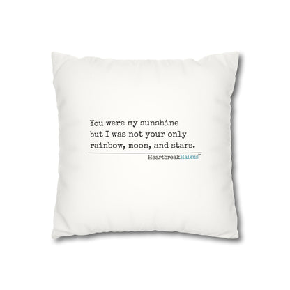 You Were My Sunshine Haiku - Faux Suede Square Pillowcase (Summer 2025 collection)