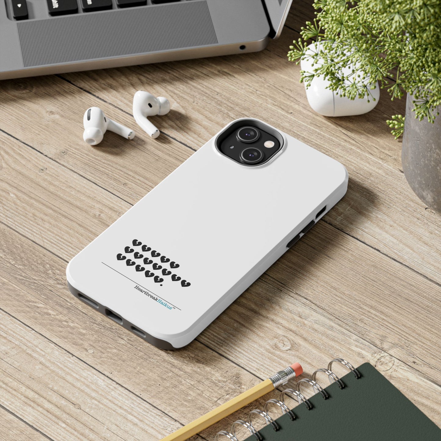 Hieroglyph Heartbreak Haiku Tough Phone Cases (white)