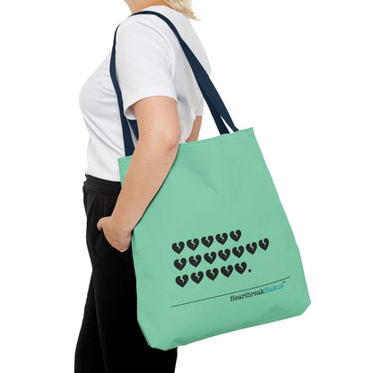 "Hieroglyph Heartbreak Haiku" Tote Bag (in Spearmint)