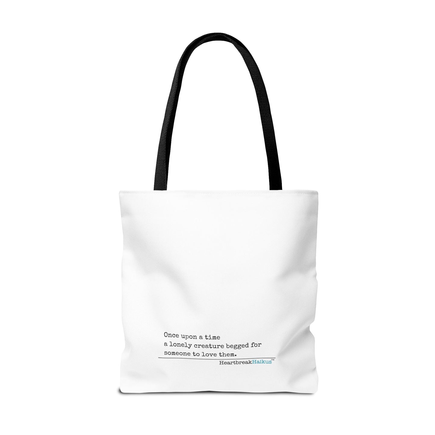 A Lonely Creature Begged Frankenstein Haiku - Tote Bag (Dual-sided print in Snow White)