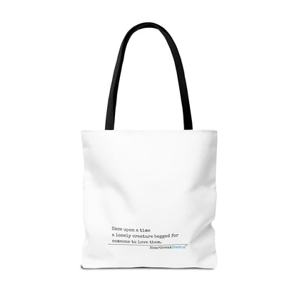 A Lonely Creature Begged Frankenstein Haiku - Tote Bag (Dual-sided print in Snow White)