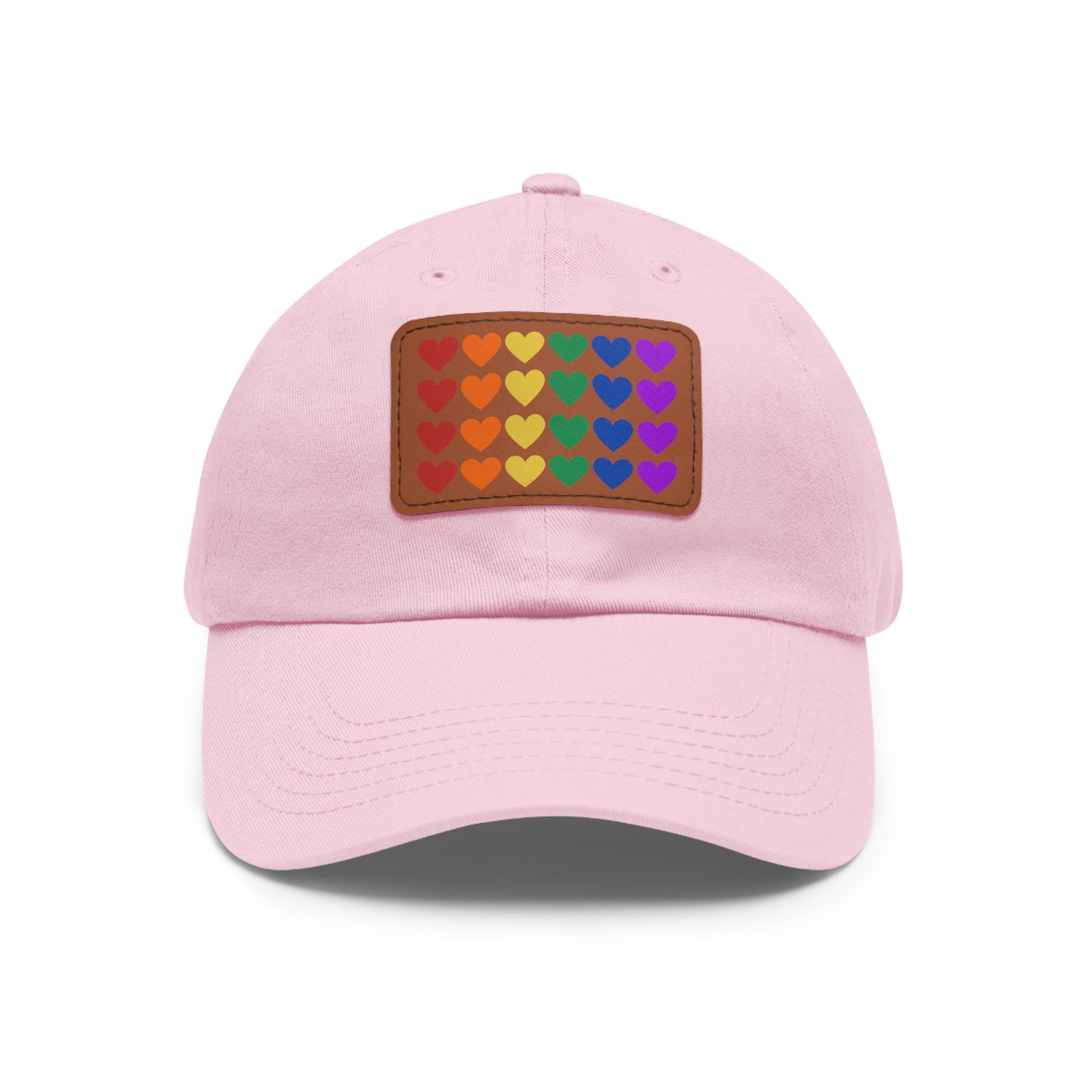 Rainbow Hearts - Adjustable Baseball Cap (4-Rows Design)