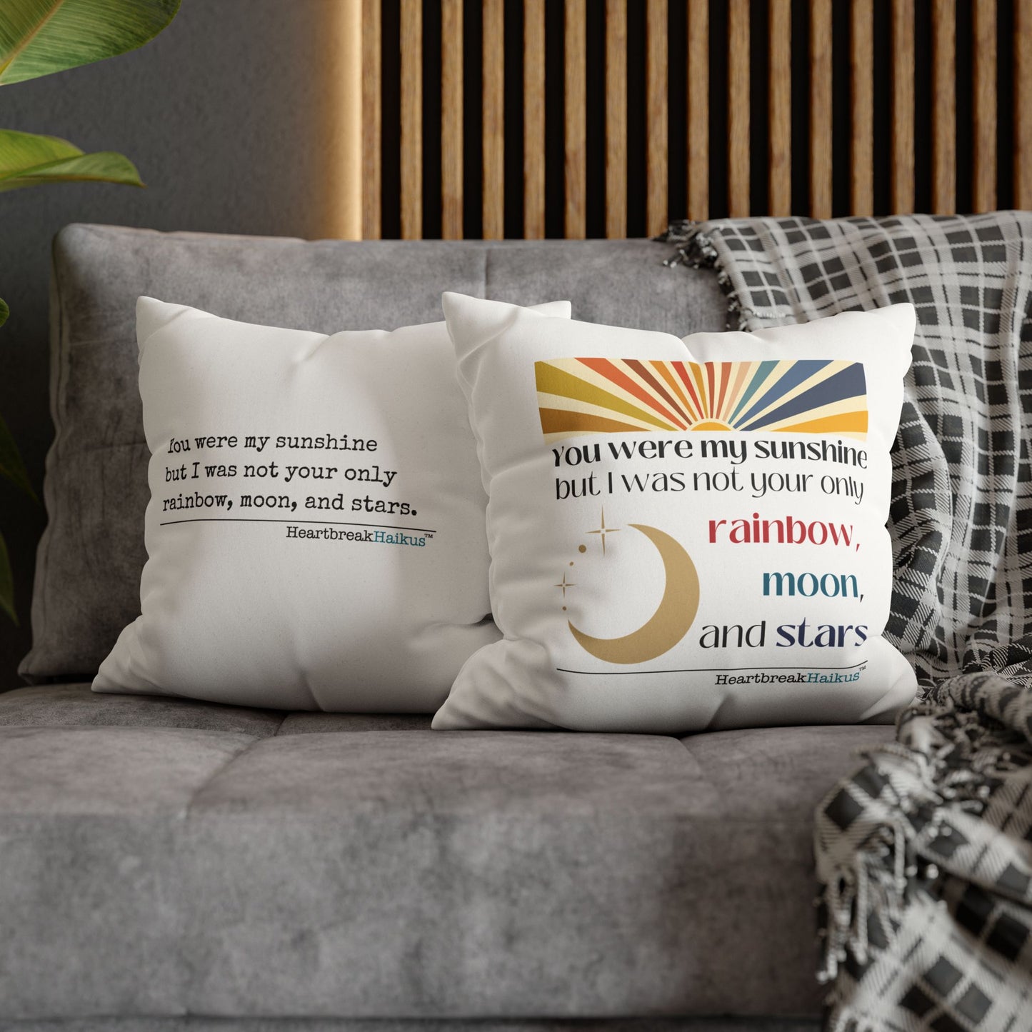 You Were My Sunshine Haiku - Faux Suede Square Pillowcase