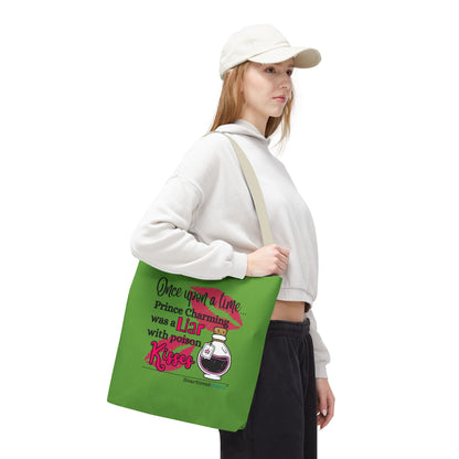 Prince Charming's Poison Kisses Haiku - Tote Bag (Dual-sided print in Wicked Green)