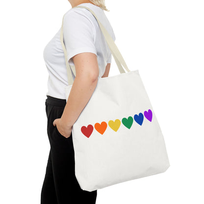 Rainbow Hearts Tote Bag (Single Row) - Only Hearts Collection