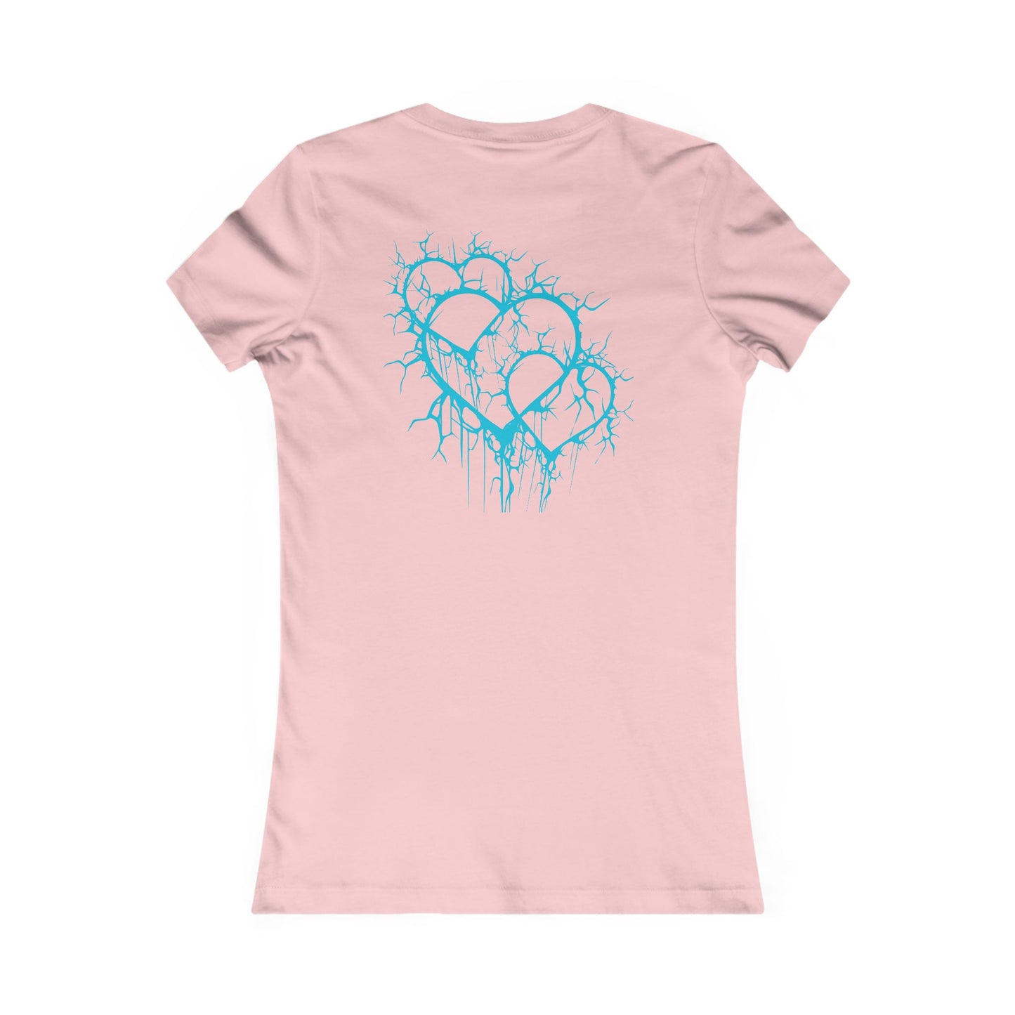 Three of Lightning Hearts - Slim-Fit T-Shirt (in Electric Blue)