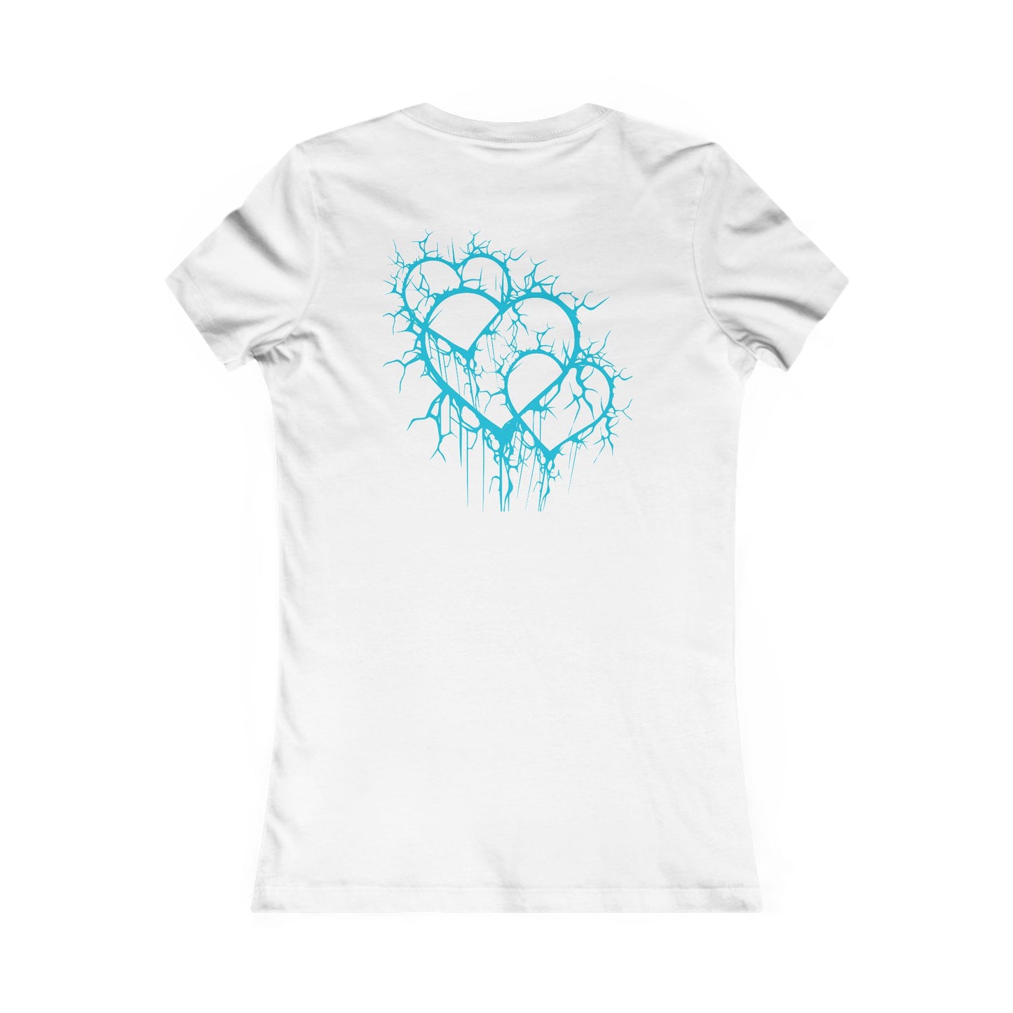 Three of Lightning Hearts - Slim-Fit T-Shirt (in Electric Blue)