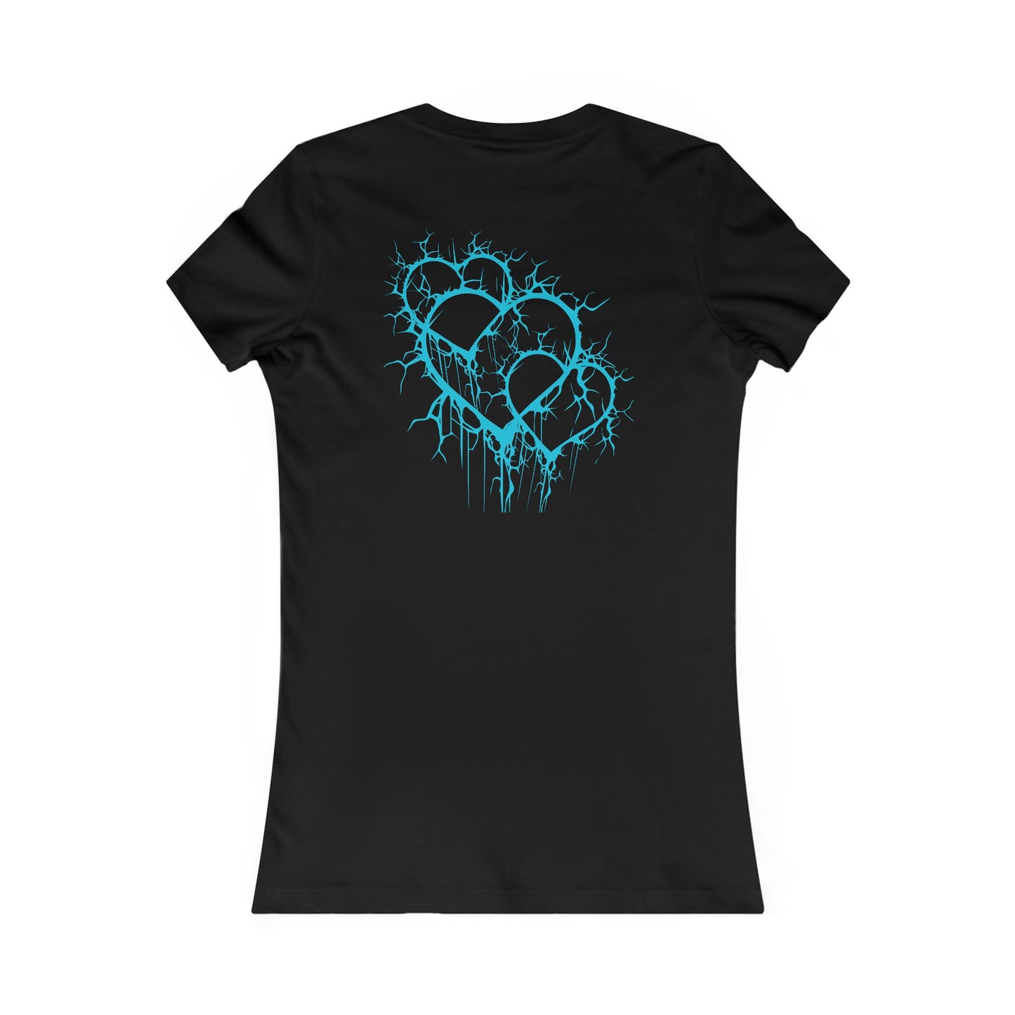 Three of Lightning Hearts - Slim-Fit T-Shirt (in Electric Blue)