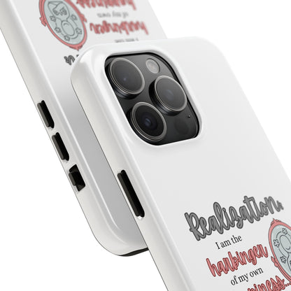 Harbinger of Happiness Tough Phone Cases (white), iPhone 11-16 or Samsung Galaxy S21-S24