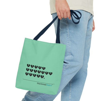 "Hieroglyph Heartbreak Haiku" Tote Bag (in Spearmint)