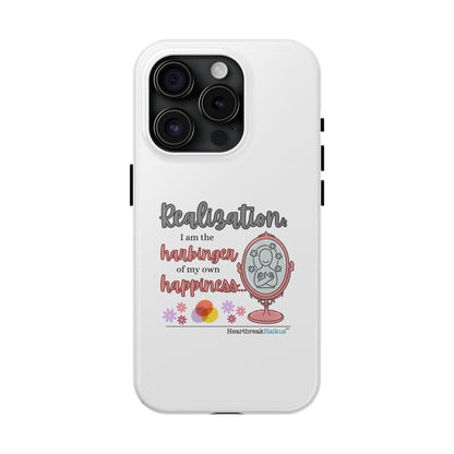 Harbinger of Happiness Tough Phone Cases (white), iPhone 11-16 or Samsung Galaxy S21-S24
