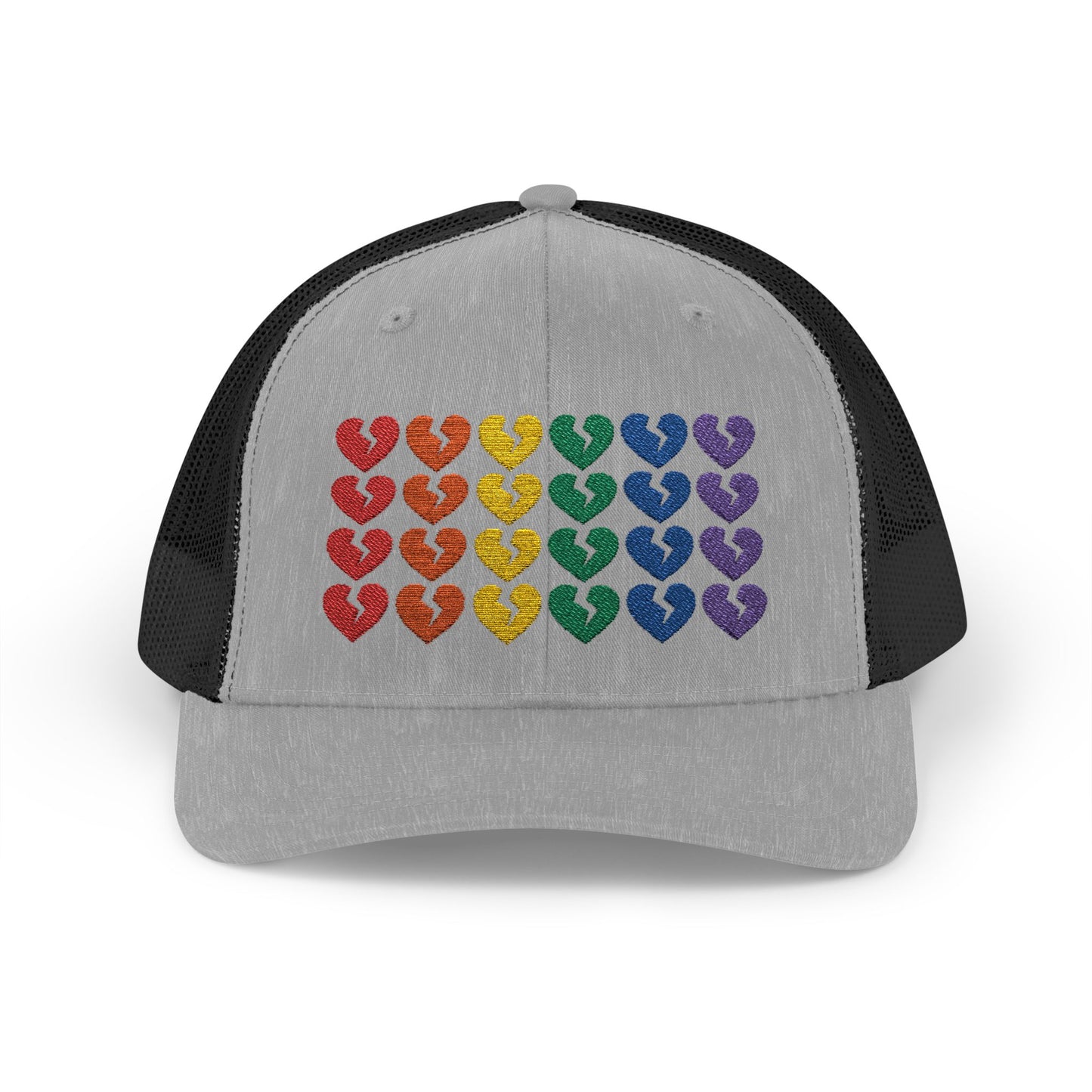 Rainbow Heartbreak Collection - Embroidered Trucker Hat (Only Hearts Collection)