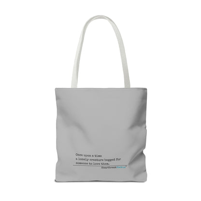A Lonely Creature Begged Frankenstein Haiku - Tote Bag (Dual-sided print in light grey)