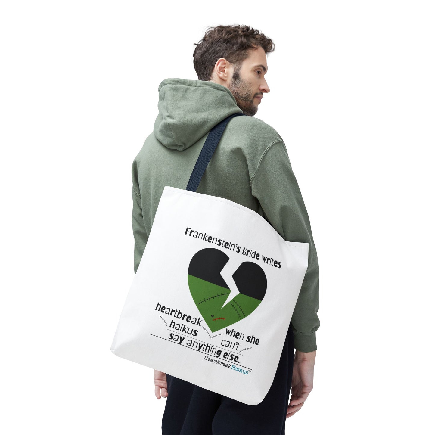 Frankenstein's Bride Writes Heartbreak Haikus - Tote Bag (Dual-sided print in Snow White)