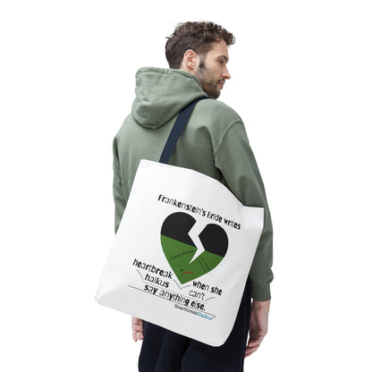 Frankenstein's Bride Writes Heartbreak Haikus - Tote Bag (Dual-sided print in Snow White)