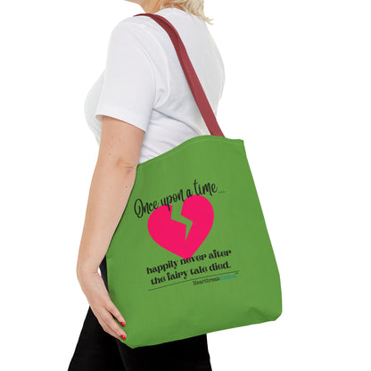 The Fairy Tale Died Haiku - Tote Bag (Dual-sided print in Wicked Green)