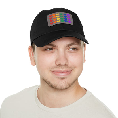 Rainbow Hearts - Adjustable Baseball Cap (4-Rows Design)