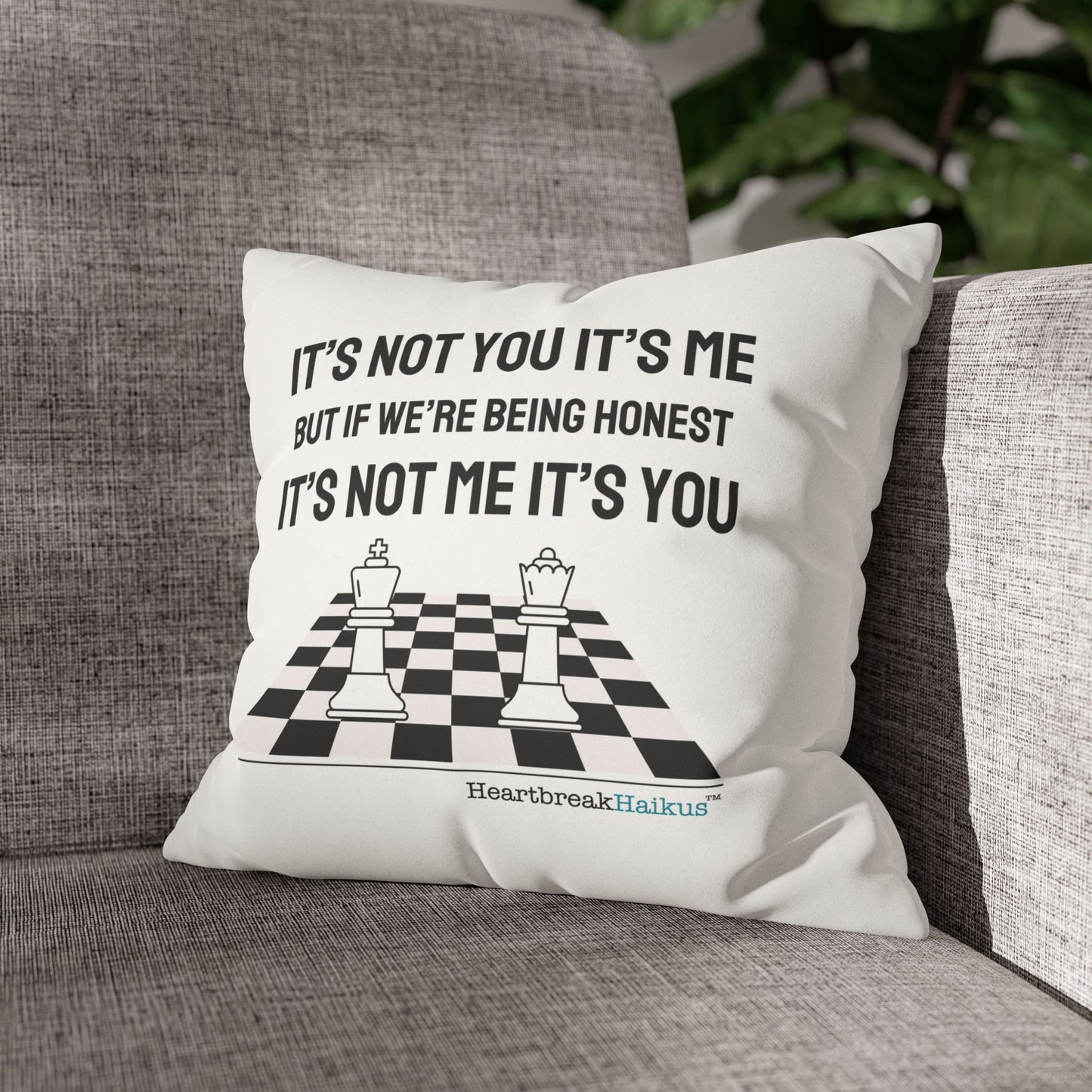 "It's not you/me...." Faux Suede Square Pillowcase