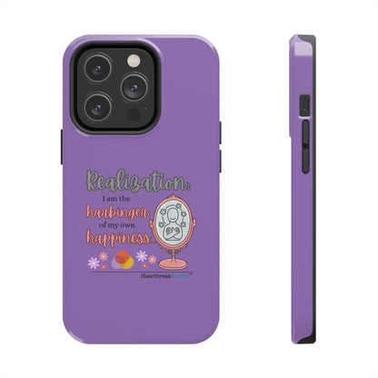 Harbinger of Happiness Tough Phone Cases (purple) available for iPhone 11-16 or Samsung Galaxy S21-S24
